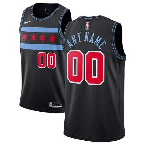 Men & Youth Customized Chicago Bulls Black City Edition Nike Jersey